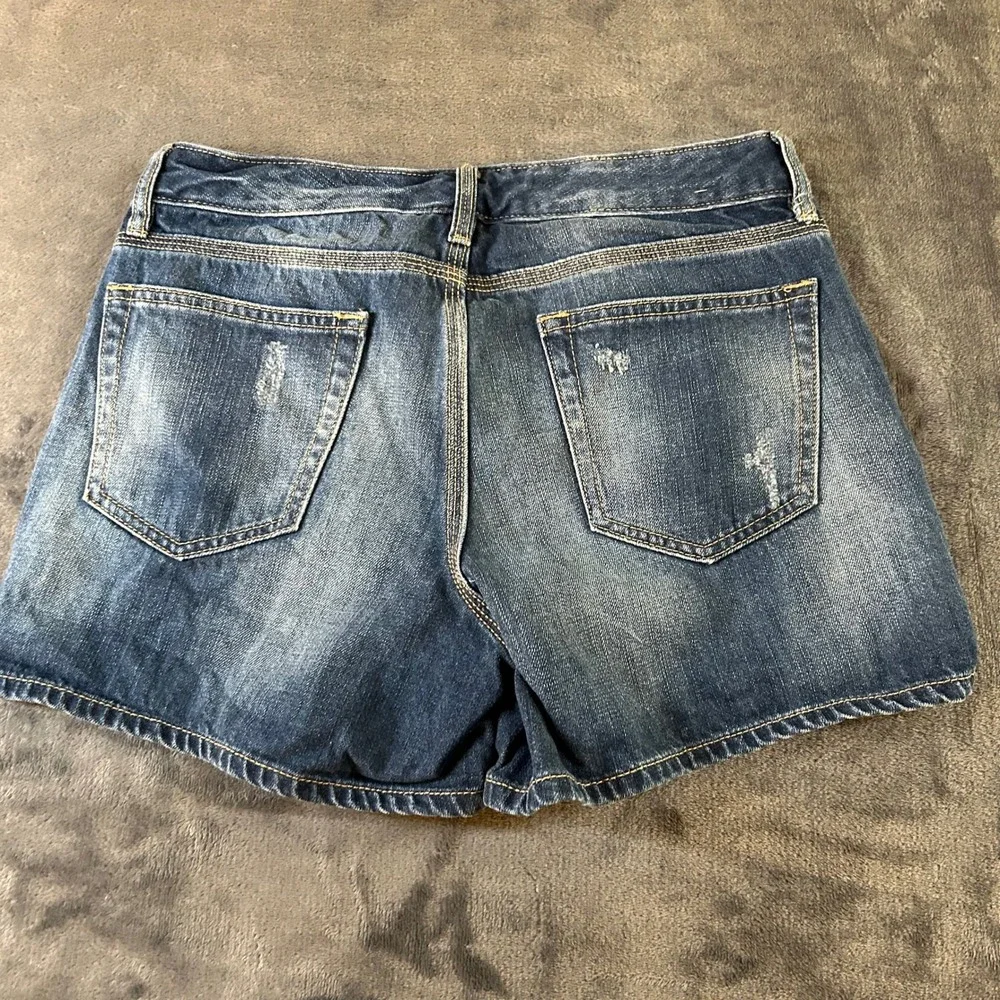 Gap Distressed Denim Shorts Casual Summer Dark Wash Jean Blue Womens 6 30x4.5